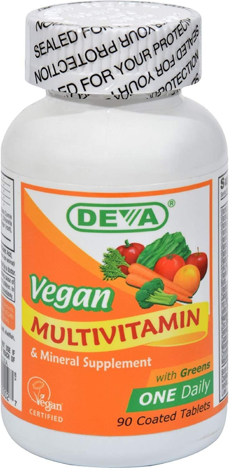 Deva Vegan Multivitamin and Mineral Supplement 90 Coated