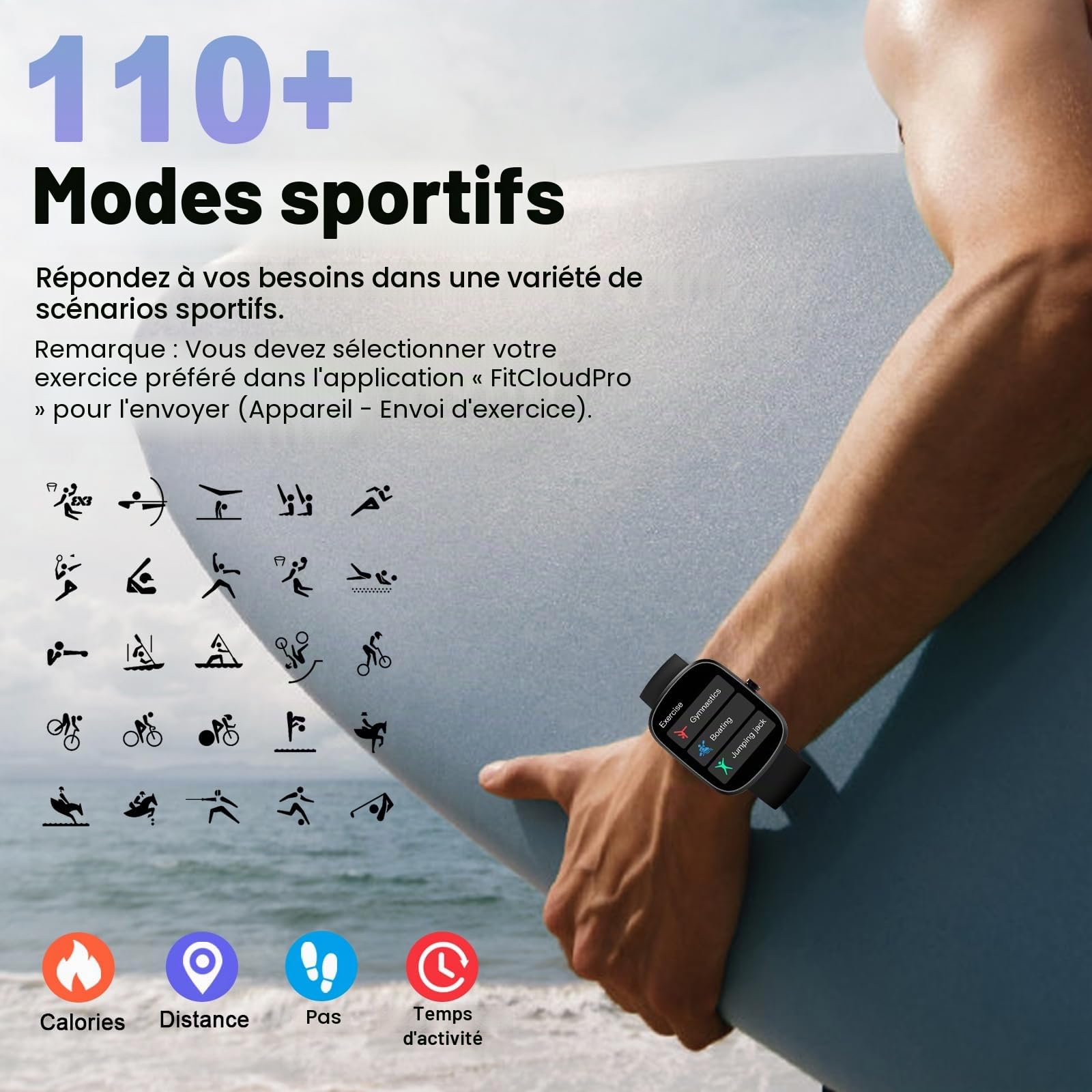 IA Montre Connectée Homme Femme avec ChatGPT, 1.91''Smartwatch avec Appel Bluetooth, Etanche IP68 Montre Sport Podometre Cardiofrequencemetre Sommeil, 120+Sportifs Montre Intelligente pour Android iOS