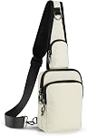 VADOO Sling Bag, Crossbody Bag with Zipper Lock, RFID Blocking & Water Resistant Waist Packs for Men and Women Travel Sports & Outdoors (Black)