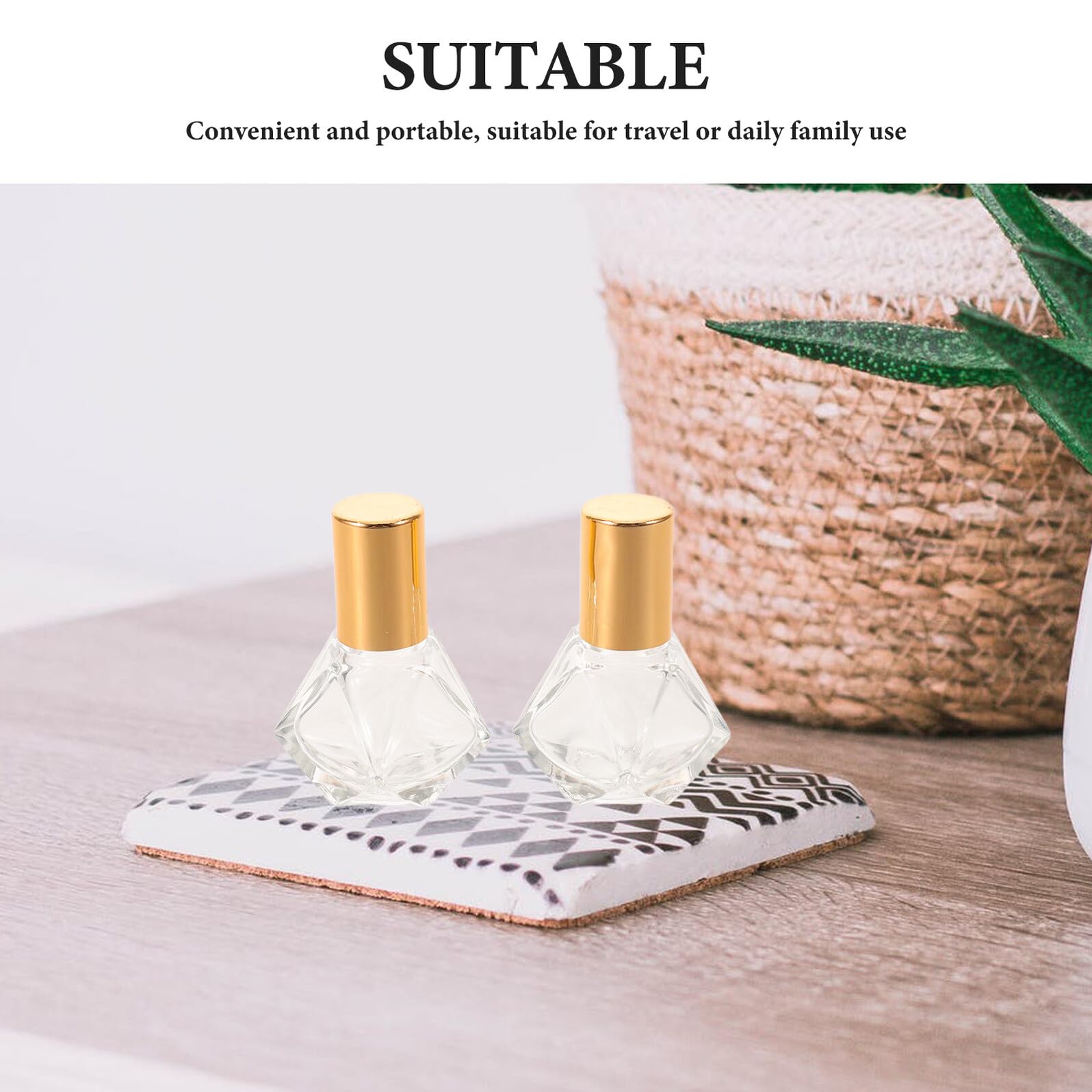 Healeved 36 Szt. Puste Butelki z Kulą Do Olejków Eterycznych Złote Nakrętki Roll Lejkiem i Kroplomierzem Szczelne Butelki Do Perfum i Aromaterapii Przenośne i Wielokrotnego Napełniania