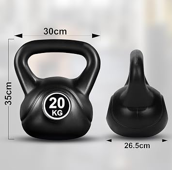 FK Sports Kettlebell | Heavy Weight Vinyl Kettlebells for Exercise Home Gym Workout | 4kg, 6kg, 8kg, 10kg, 12kg, 14kg, 16kg, 20kg, 24kg Kettlebell Weight Set for Women & Men