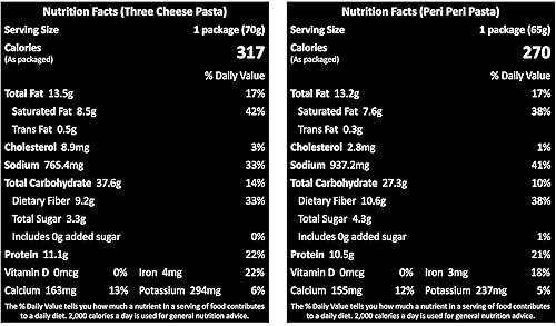 Miniatura 2 de Tazas de pasta totalmente naturales, alimentos liofilizados, paquete de 4, sin conservantes, ingredientes 100% naturales y vegetarianos, listas para