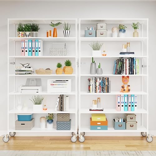 Miniatura 11 de Estantería de panel de metal NSF de 7 niveles, 17.72 x 47.25 x 84.25 pulgadas, capacidad de 2800 libras, estante de almacenamiento ajustable