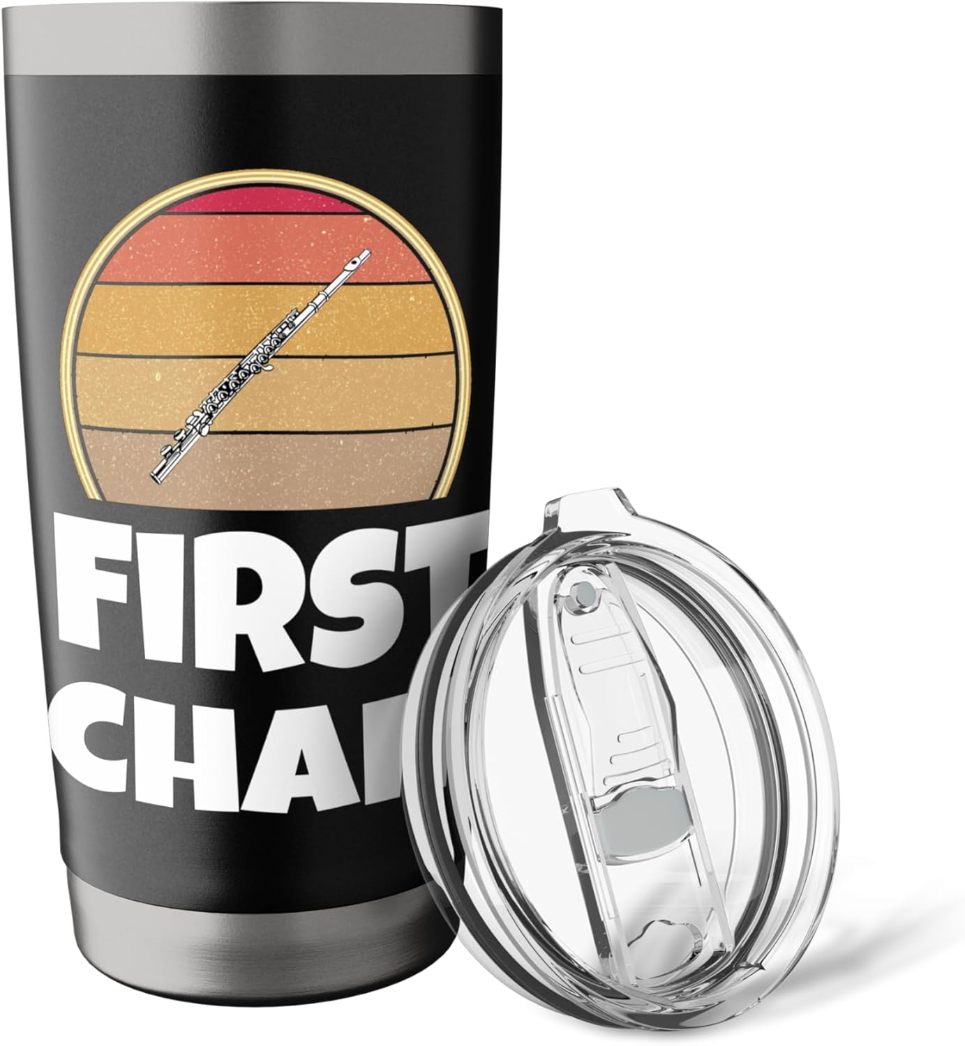 Funny Flute Player First Chair Band Orchestra Instrument Stainless Steel Insulated Tumbler - Image 5