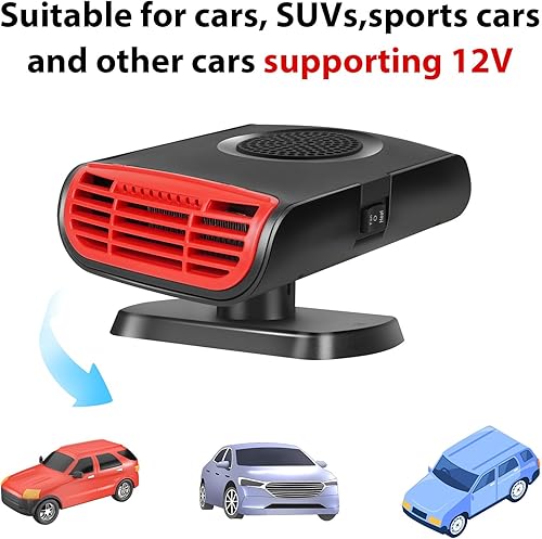 Miniatura 2 de Calentadores de coche portátil de 150 W 12 V, ventilador de calentador automático, calentamiento rápido, descongelador, descongelador, ventilador de