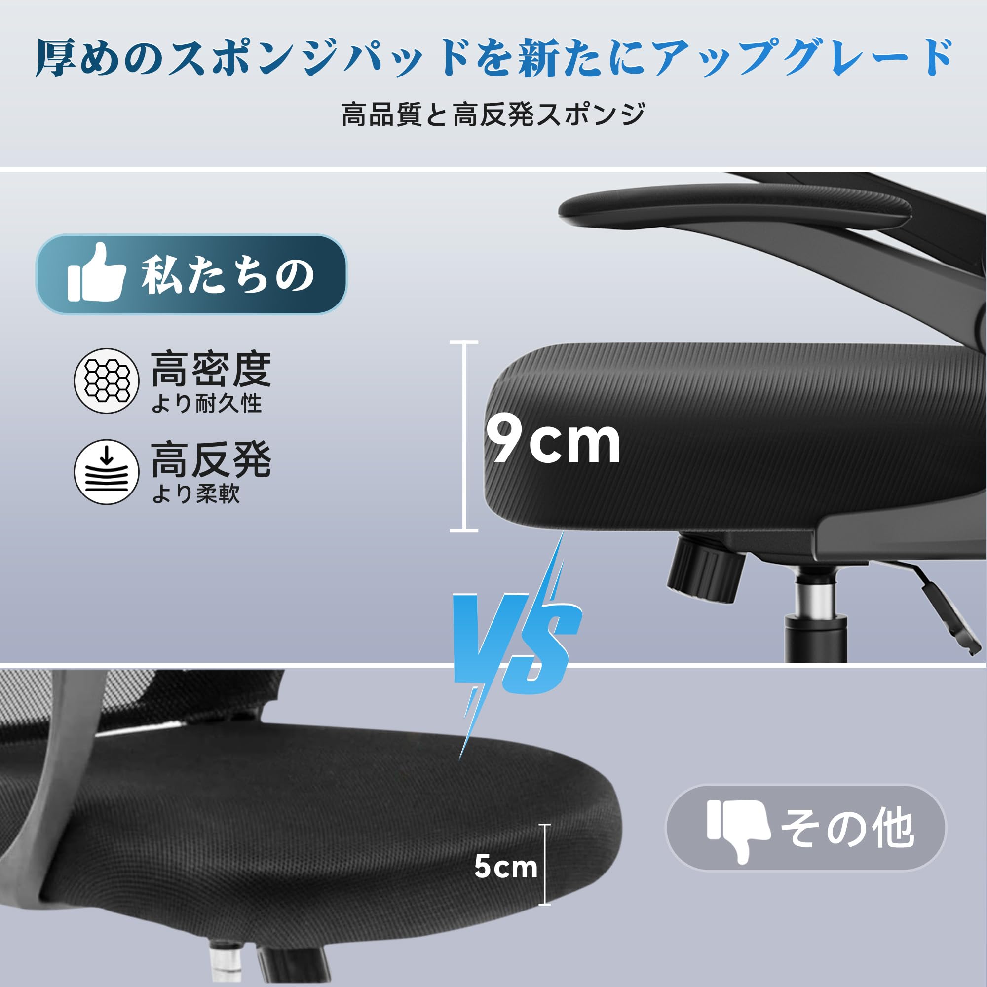 Amazon.co.jp: オフィスチェア メッシュ デスクチェア ヘッドレスト 