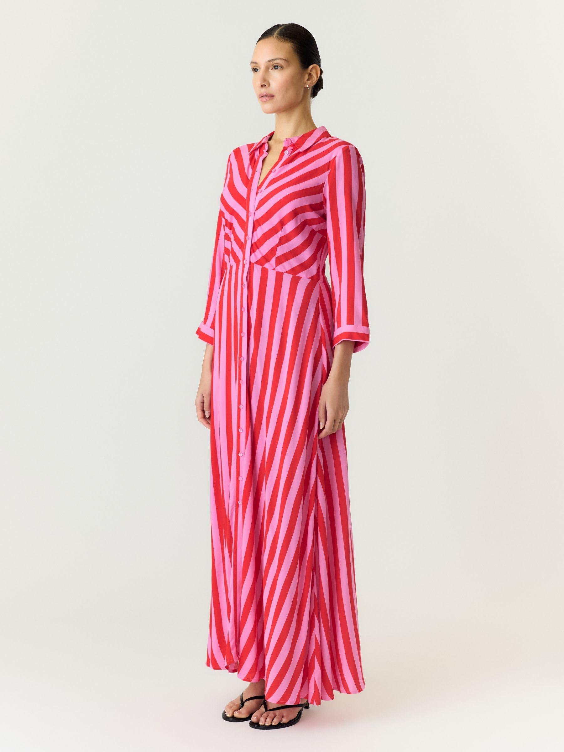 YAS Yassavanna Long Shirt Dress S. Noos Vestito Donna