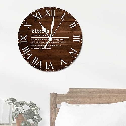 Miniatura 25 de ArogGeld Definición de recursos humanos, reloj de PVC, frases motivacionales, sin marco, números romanos, significado de 12 pulgadas, silencioso