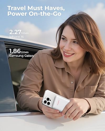 Miniatura 5 de Cargador portátil pequeño de 10,000 mAh, paquete de batería compacta mejorada para carga de teléfono, PD3.1 y QC de carga rápida, mini banco de