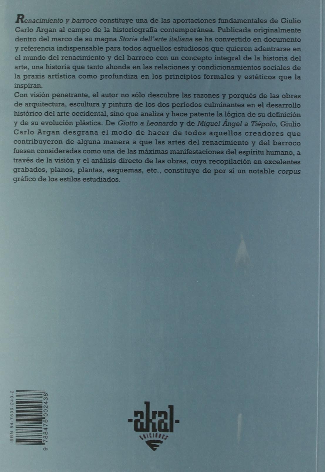 Renacimiento y Barroco I: 10 (Arte y estética)