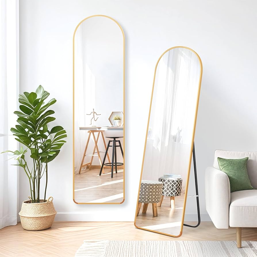全身鏡 姿見鏡 スタンドミラー 壁掛け鏡 アーチ型 全身鏡 姿見鏡