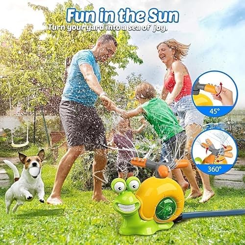 2 in1 Wassersprinkler Baseball Spielzeug für Kind, Outdoor Garten Rasen Schnecken Wasserspielzeug für Kleinkinder Junge Mädchen ab 3 4 5 6 7 8 Jahre