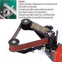 Vista 3 de Belt Sander Attachment Grinder YSJWAER - Adapter Angle Grinder Sanding Attachment Polisher 5/8-11 Thread