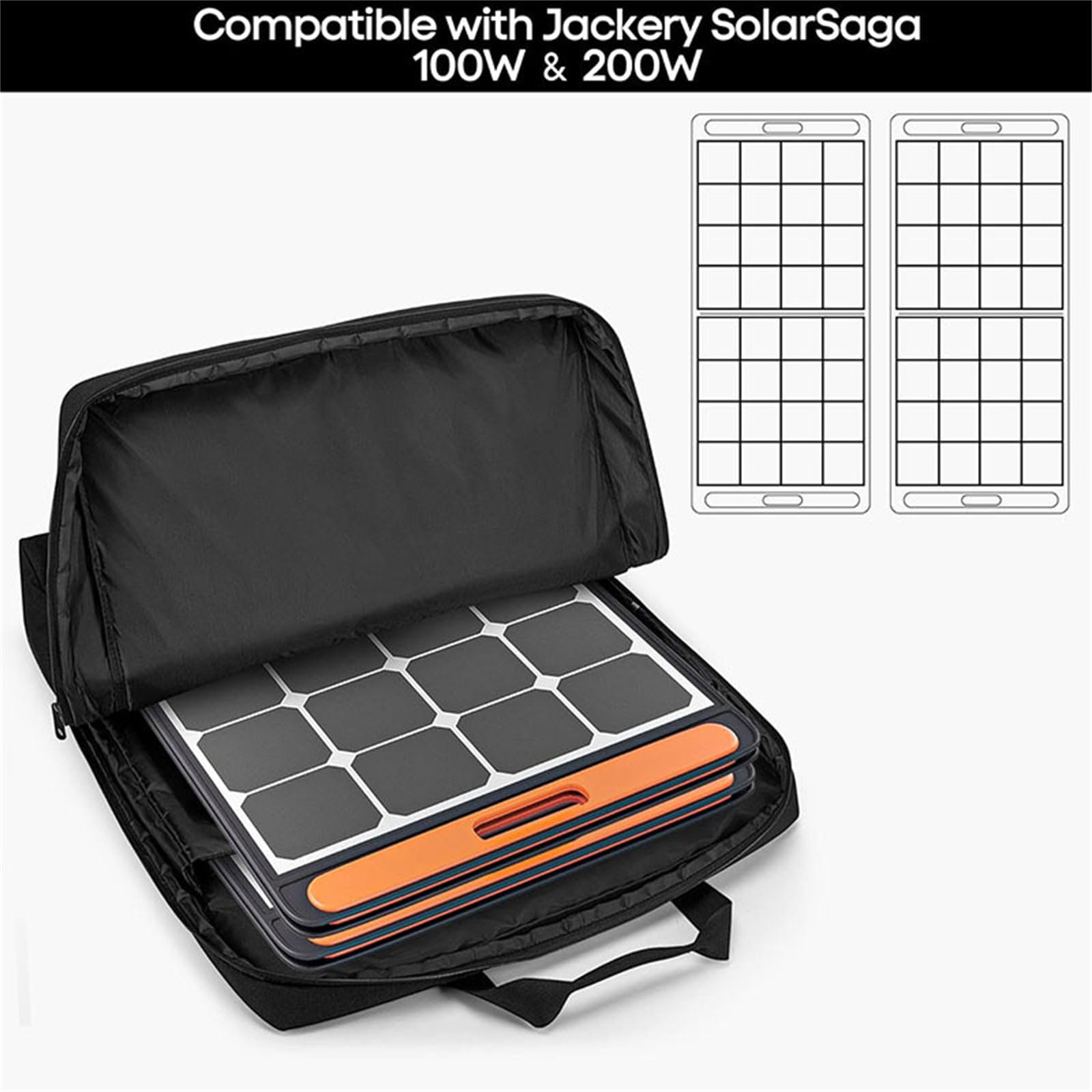 Ankers Solix PS100 PS200 - Borsa in tela robusta, portatile, per pannelli solari