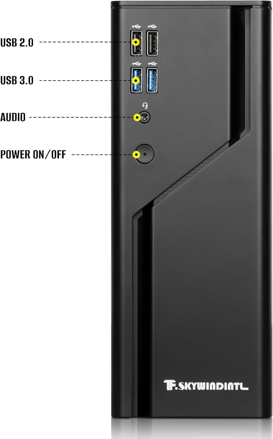 D32R Mini ITX Case SFF Small Form Factor Mini-Tower HTPC Computer Cases Vented Panels 0.8mm SPCC PC Chassis Suitable for Mini ITX Motherboards of 170 * 170mm - 2