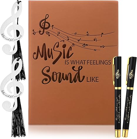 Live Performances at Gibson Garage London in March Featuring Mohan Evans, Jayler, and Aymee Weir 11 71d3TGYk4PL. AC SX466 Thenshop 5 Pcs Music Lover Gifts for Women Men Music Teacher Appreciation Gifts Leather Notebook with Pens and 2 Bookmarks for Friend Musicians Piano Teacher Appreciation Birthday