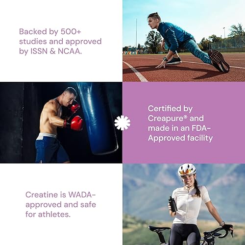 Miniatura 10 de Create Monohidrato de creatina en polvo de una sola porción  0.18 oz de creatina Creapure  Redefiniendo la fuerza, la energía y la recuperación  Sin