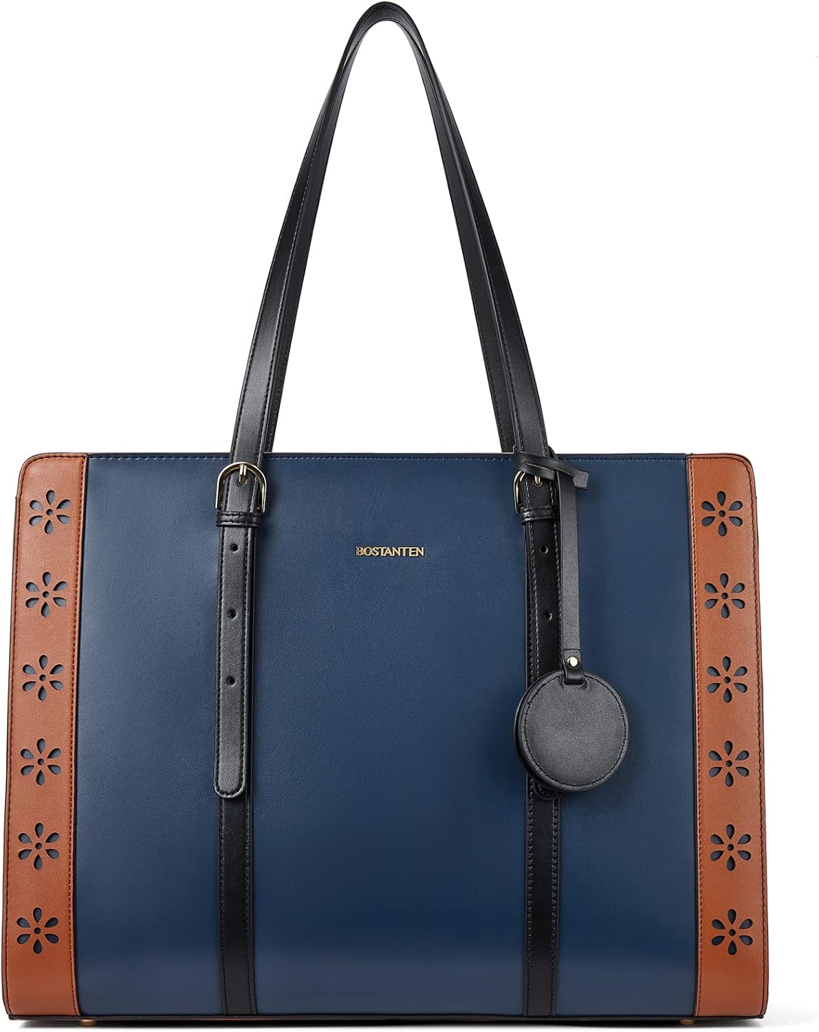 BOSTANTEN Laptop Bag for Women 15.6 inch Computer Leather Briefcase Vintage Work Tote Handbag - Image 6