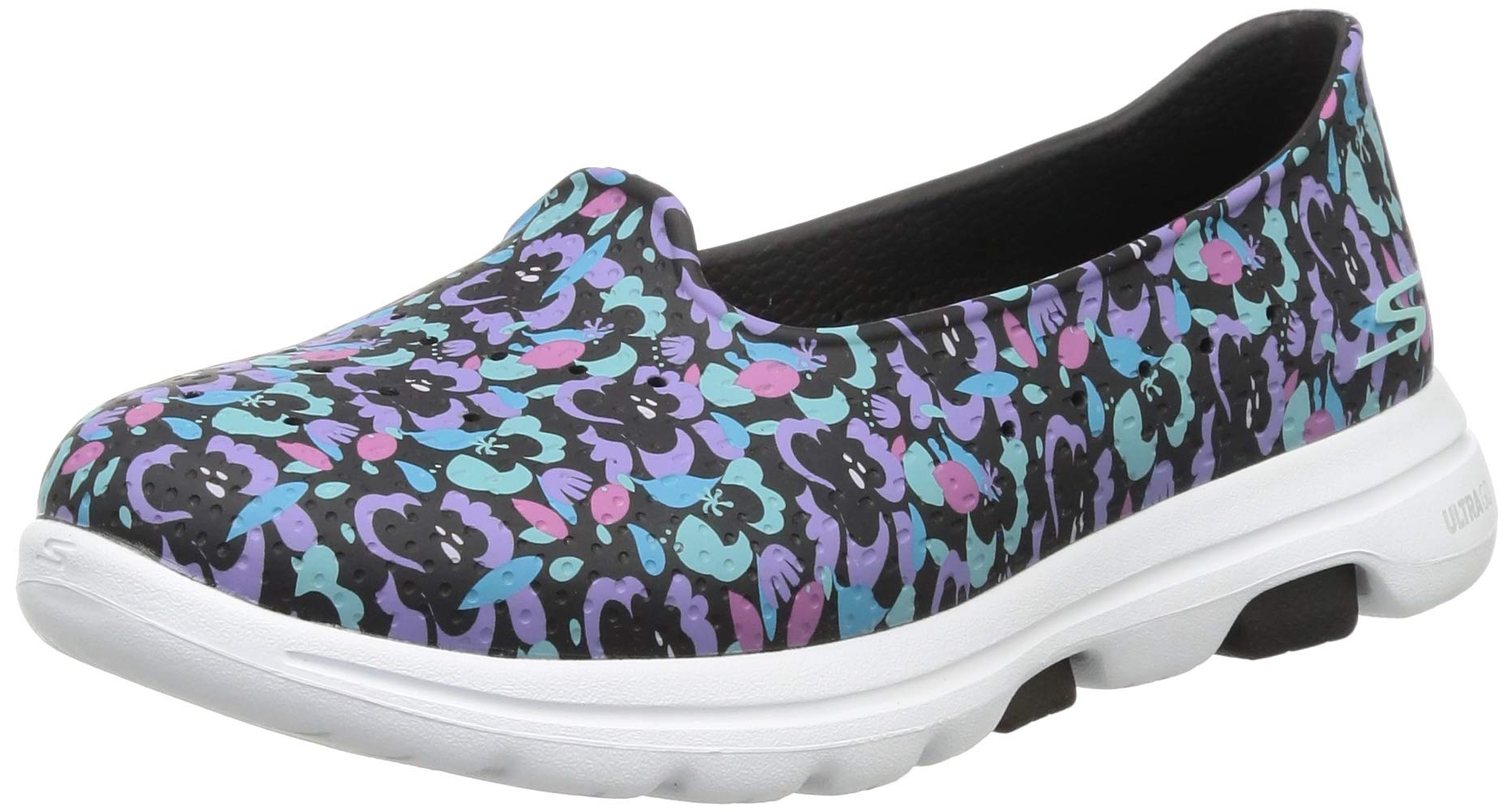 Skechers Womens GO Walk 5-Blossoms Black/Multi Sneaker (111106-BKMT) (B082QPHVL7) Amazon Price History, Amazon Price Tracker
