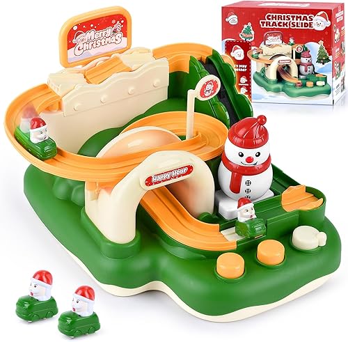 Regalo de Navidad para niños de 3 años  Pista de carreras magnética para niños pequeños, juguetes educativos para nietos, juguetes Montessori para