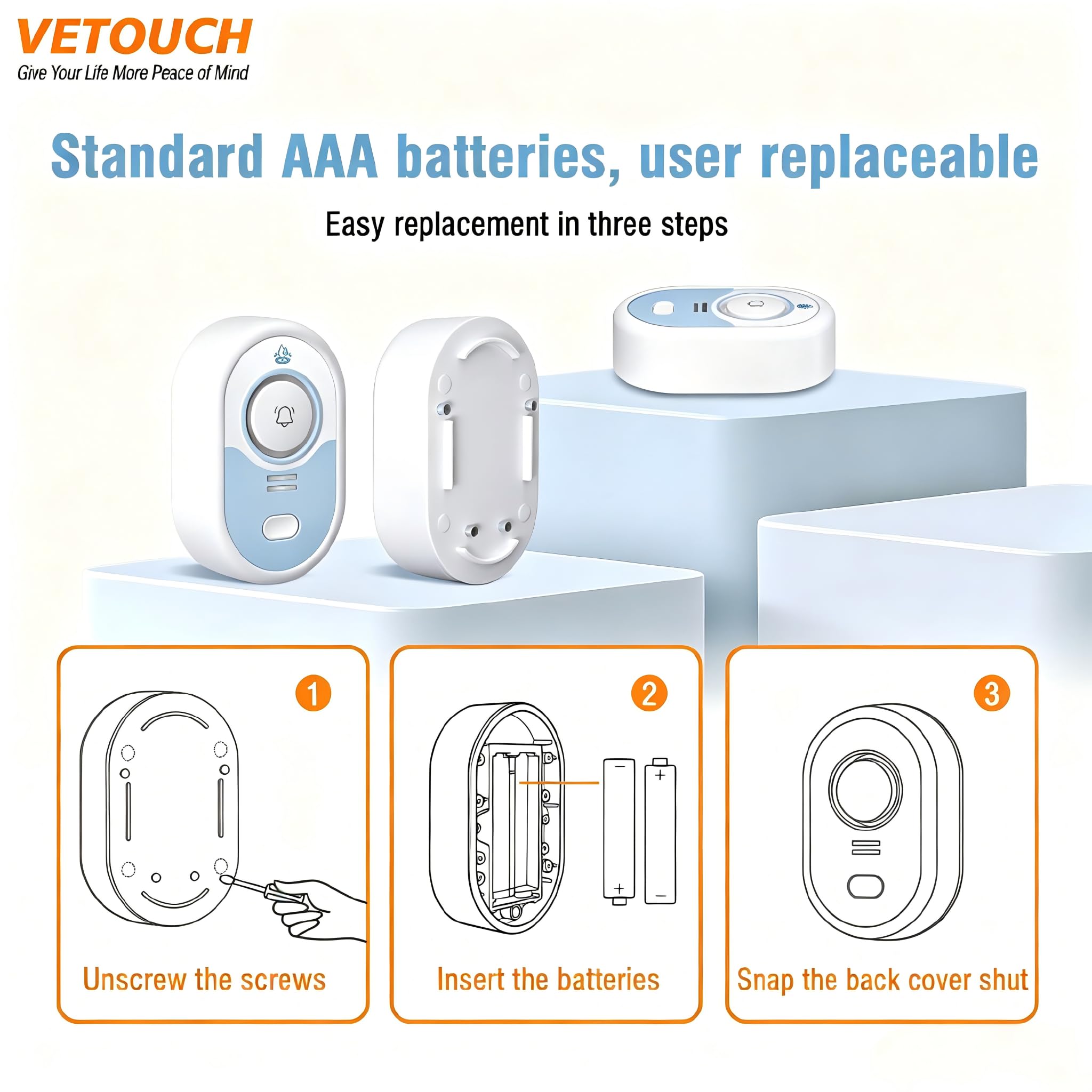 Detector de fugas de agua con alarma fuerte, sirena de 100 dB y flash LED, alarma con sensor de agua para el hogar, sótano, bomba de sumidero, cocina, baño, RV, calentador de agua, interior y