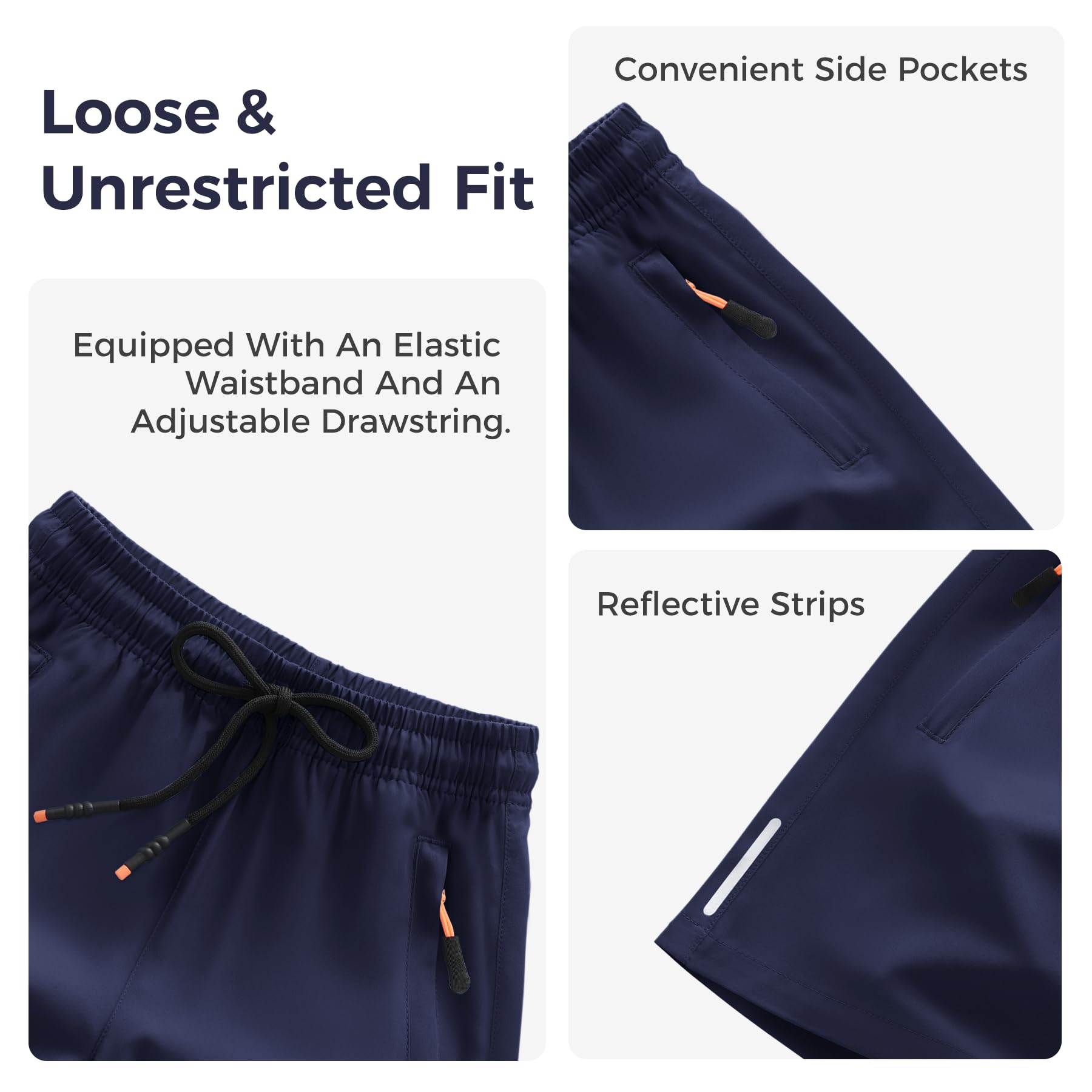 Pantalones cortos de secado rápido para niños, atléticos, para correr al aire libre