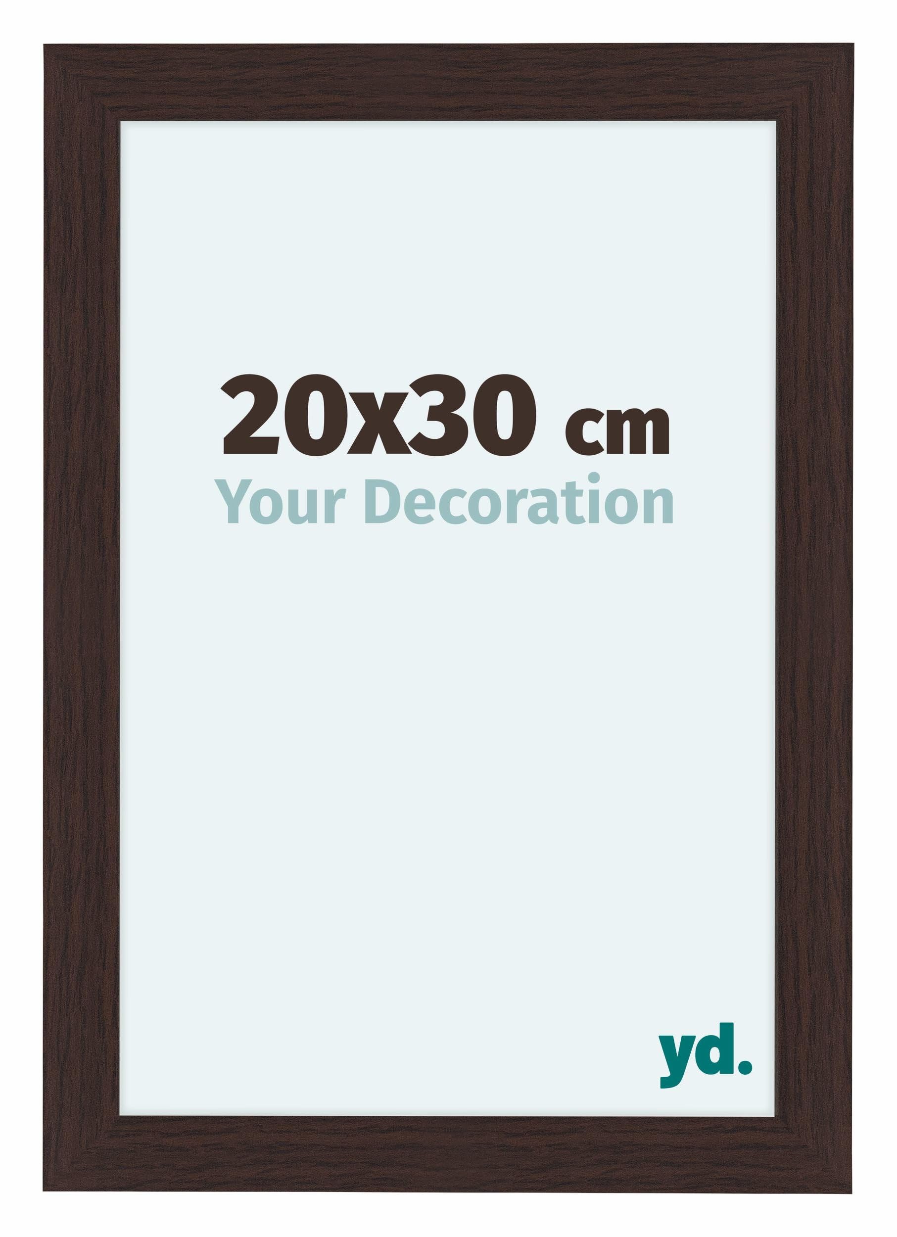 Your Decoration - Picture Frame 20x30 cm - Oak Dark - Decorative Wall Frame in MDF with Antireflection - Frame 20x30 - Como