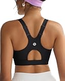 Sports Bra for Women,Adjustable Straps Molded Cup High Impact Sports Bras for Women with Sewn in Pads