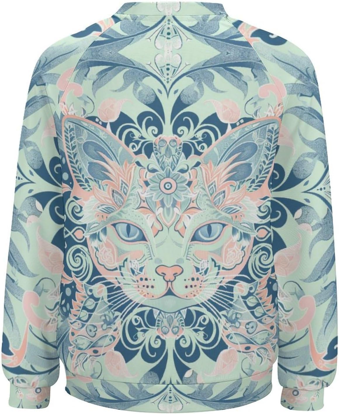 Sweatshirts for Women Floral Printed Long Sleeve Pullover Crewneck Oversized Trendy 2024 Fall Fashion Outfits - Image 6