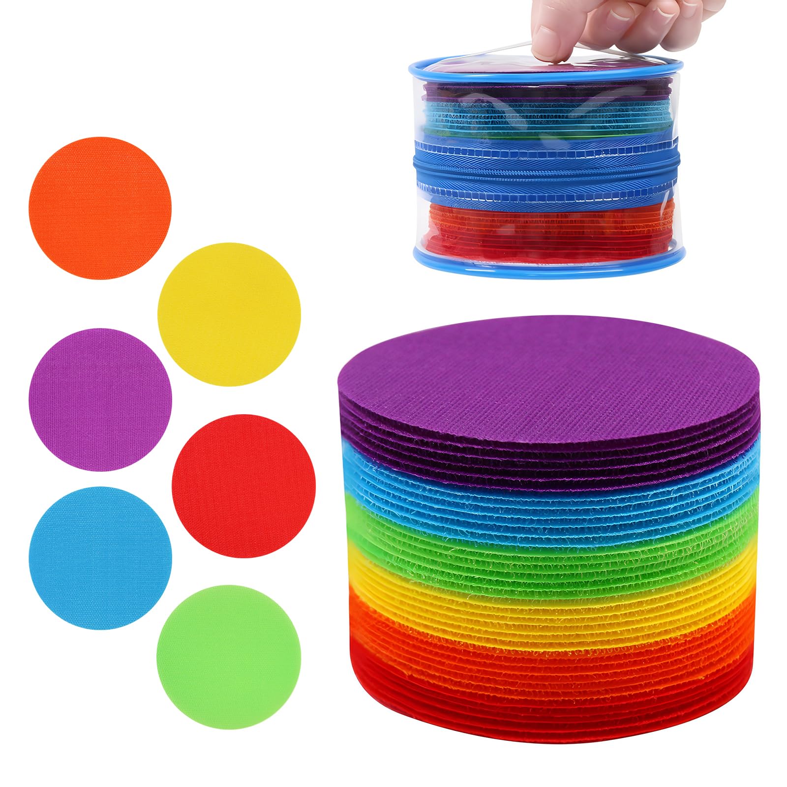 Marqueurs colorés pour moquette ForTomorrow : lot de 36 ronds de 10,2 cm