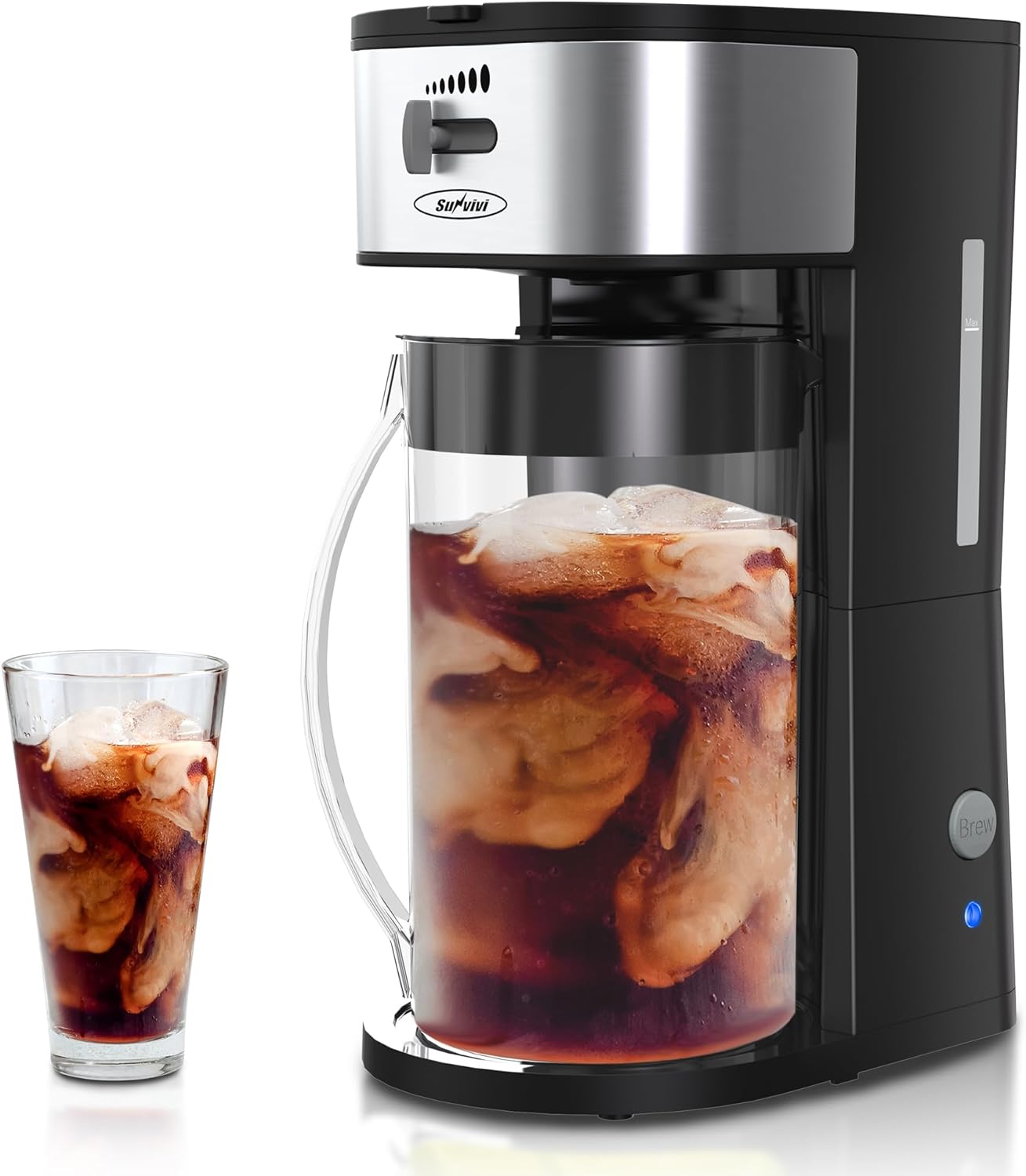 3-in-1 SUNVIVI Iced Tea & Coffee Maker with 2.5 Quart Pitcher 3-in-1 SUNVIVI Iced Tea & Coffee Maker with 2.5 Quart Pitcher