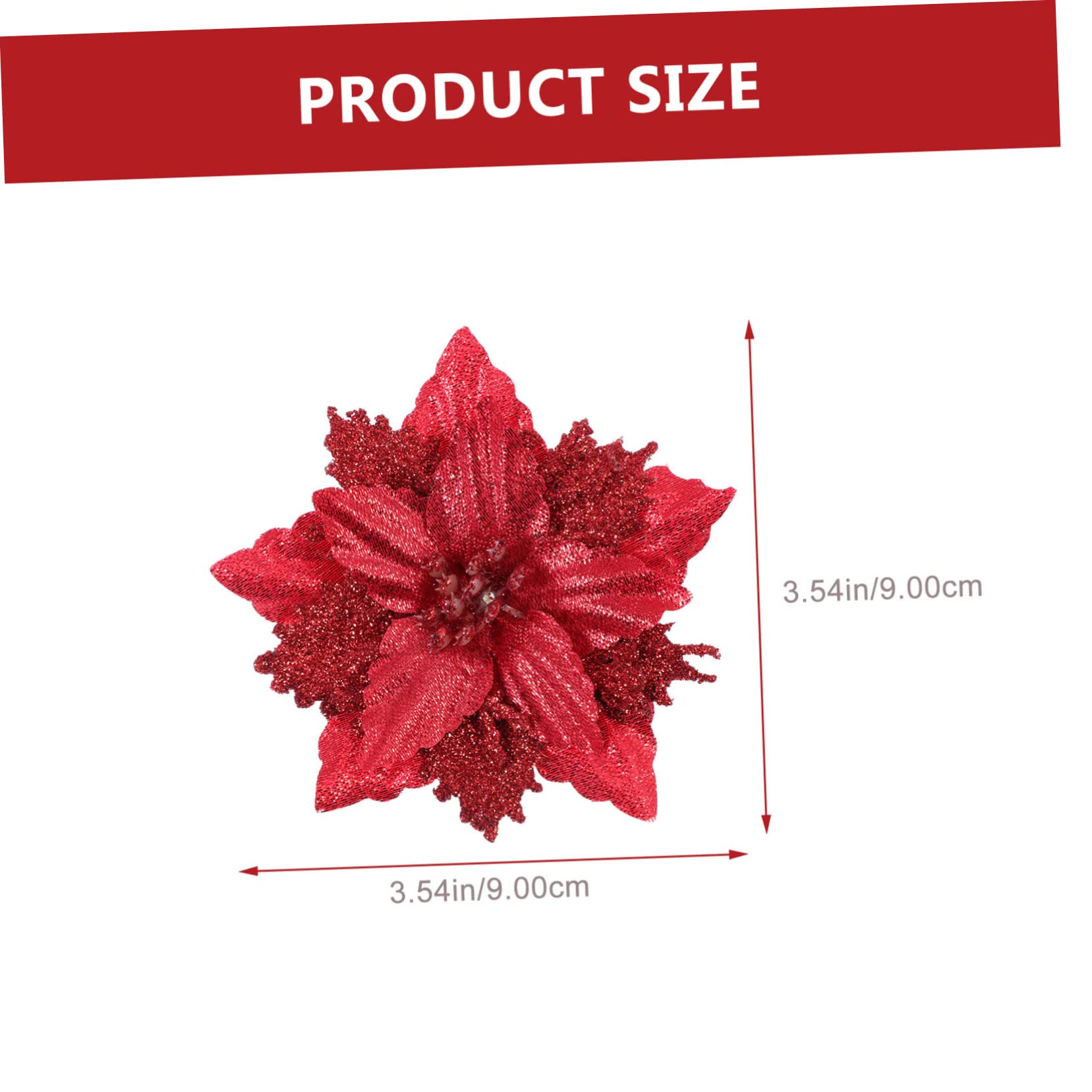 TOPBATHY 24stücke Künstliche Weihnachtsblumen Dekoration Für Weihnachtsbaum Festliche Anlässe Und Partys Rote Simulation Poinsettia Blumen Für Stilvolle Weihnachtsgestaltung