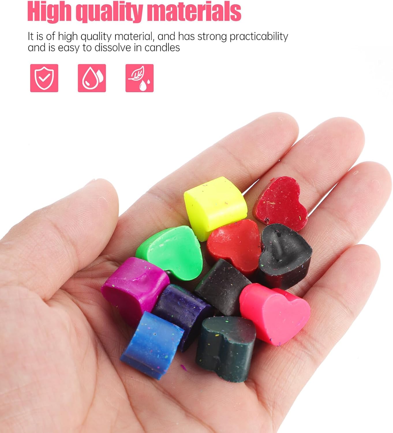 GALPADA 11pcs DIY Candle Wax Color Dyes Chips for Candle Making Soluble Wax Colorant for Paraffin Soybean Even Stirring at Non-flaking Multi-Color