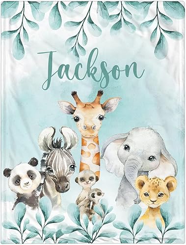 UJDUYSD Manta de Bebé Personalizada para Niños, Manta de Bebé Personalizada con Nombre Súper Suave Mantas Personalizadas con Nombre para Niños,