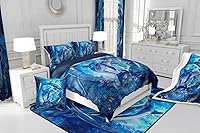 Vista 130 de jejeloiu Sea Turtle Sheet Set Ocean Creature Themed Sheets with Deep Pocket Fitted Sheet Sea Underwater World Bed Sheets Set Bed Reptile Tortoise