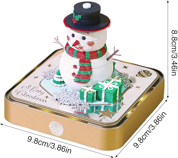 Timepiece Calendar 2026 Paper Carving Notepad Snowman Calendar 2026