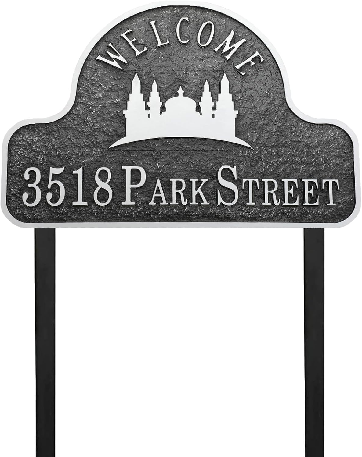 Address Sign Lawn Mounted Custom House Number Plaque