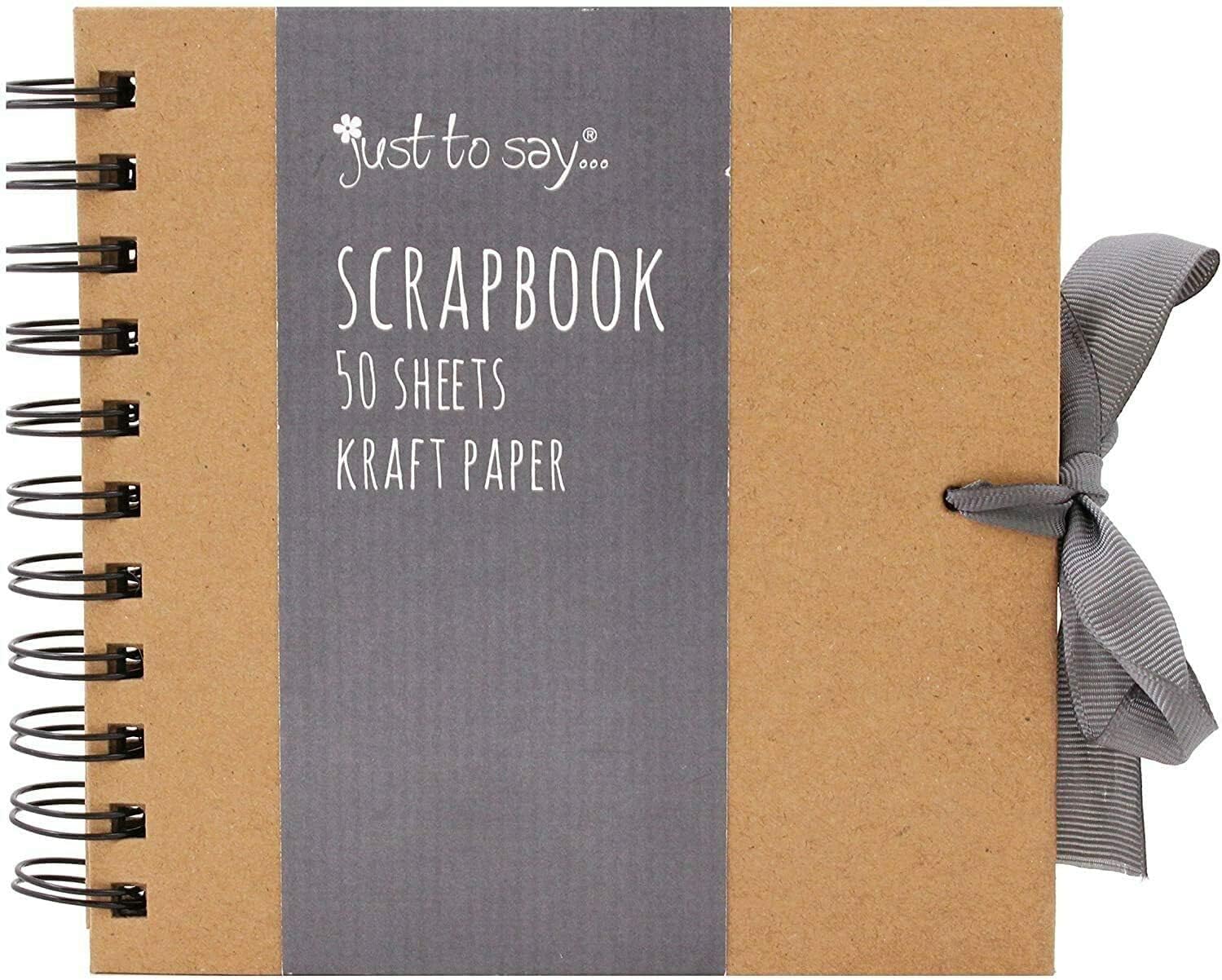 Yopih Grey Scrapbook Photo Book With 100 White Pages 29x21.5 Cm