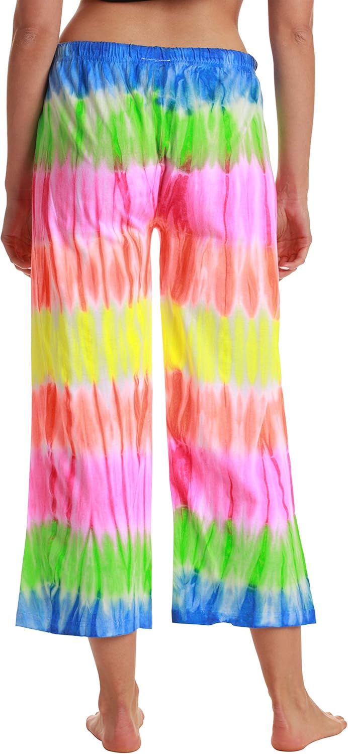 Just Love Women Tie Dye Pajama Capri Pants - Image 3