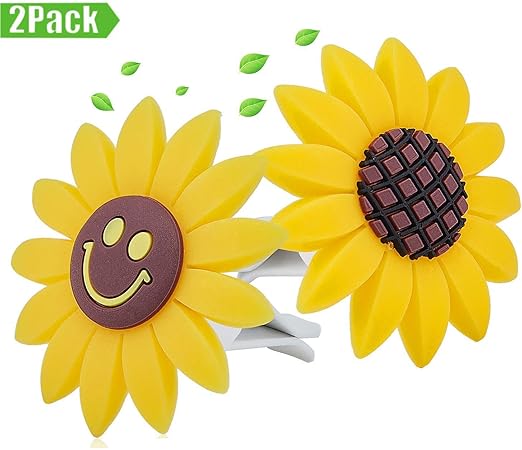 Amazon Co Jp 芳香剤車用 Inebizjp 車載フレーグランス アロマディフューザー イージークリップ 薫香 自然由来の香り ひまわり アロマの香り 可愛い プレゼント ギフト ドラッグストア