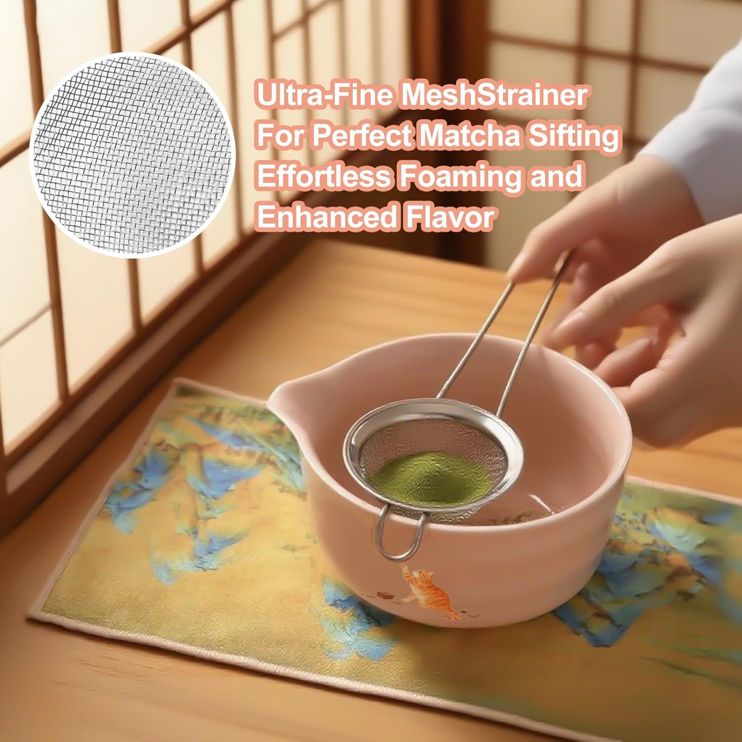 Hioetse Pink Matcha Whisk Set (7 pcs)