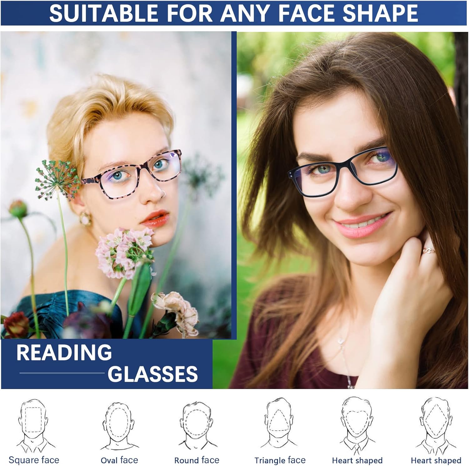 SIGVAN Reading Glasses 5 Packs Blue Light Blocking Eyeglasses Quality Spring Hinge Colorful Computer Readers for Women Men - Image 2