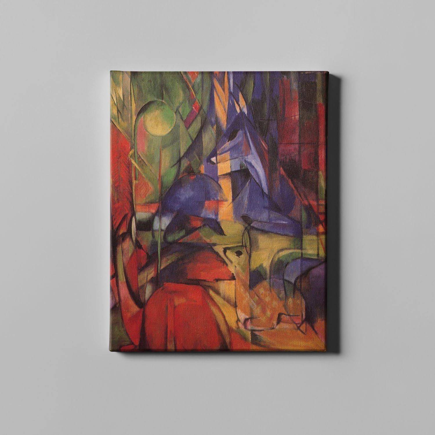 Franz Marc Cerf dans une forêt toile extra large Spiffing Prints - 5