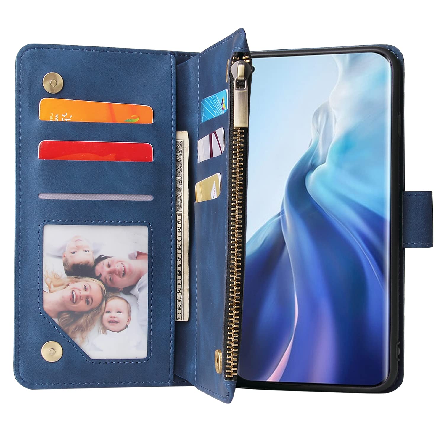 Custodia Portafoglio Per Xiaomi Mi 11 Lite / 5G / NE - Con Supporto, Slot Per Carte E Pellicola In Vetro Inclusa - Fodera In Pelle Pieghevole - Protezione 360°