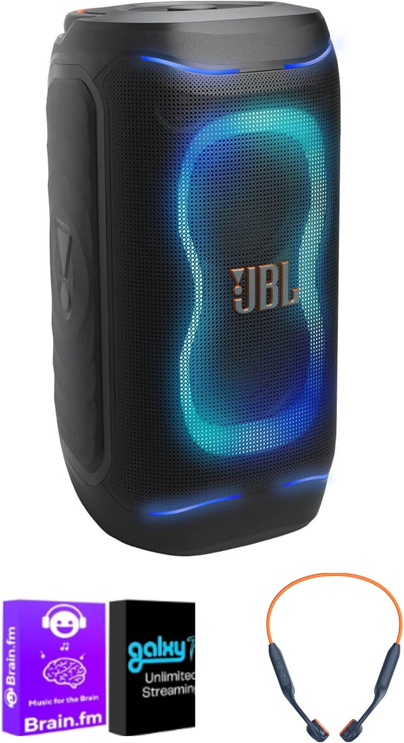JBL PartyBox 130 Portable Bluetooth Party Speaker Bundle, Black