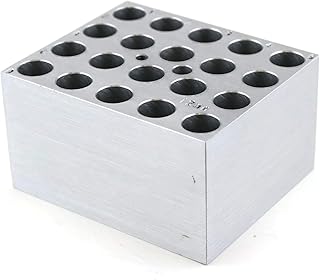 Heating Block Module for Digital Dry Baths, Holds 20 x 12 mm Tubes, 3 1/2 x 3 x 2 Inches High