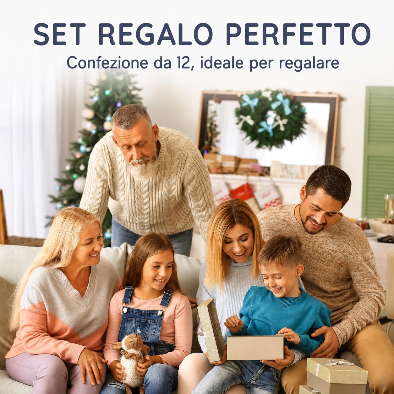 CUQOO Set di 12 tazze da caffè bianche, 350 ml, in ceramica di porcellana con manico, set di tazze grandi, lavabili in lavastoviglie e adatte al microonde, tazze sfuse per casa, ufficio e catering