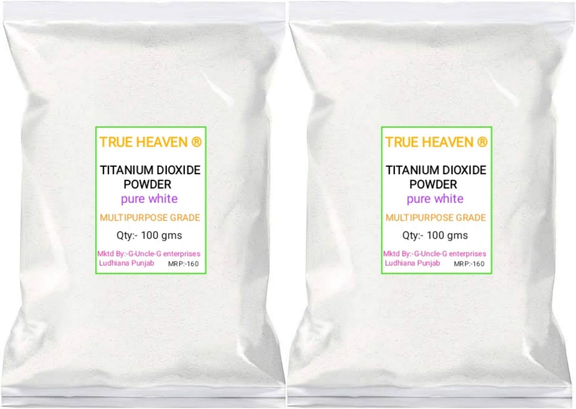 Titanium Dioxide powder pure white multipurpose quality 100gms×2=200 gms