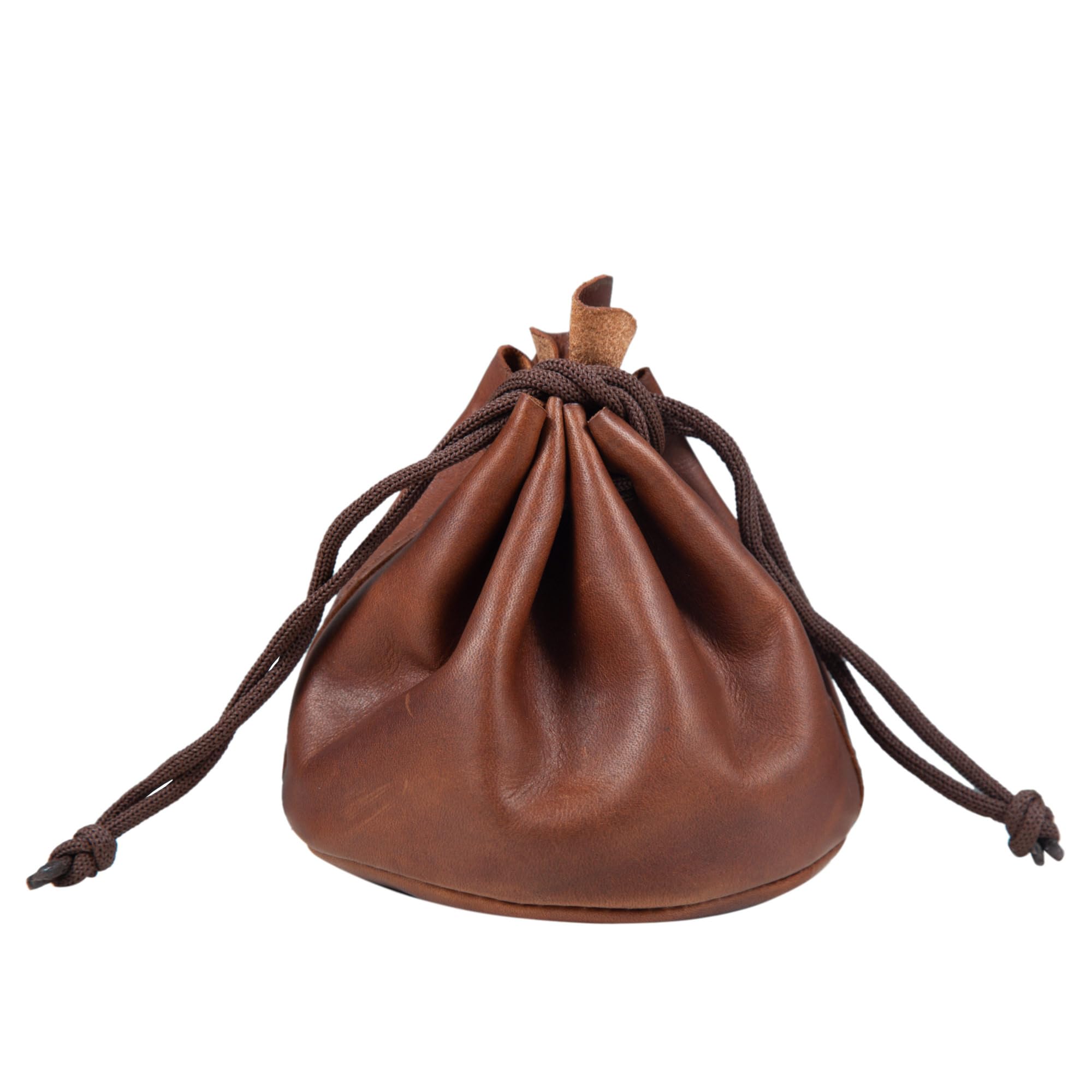 STILORD Mikkel Bourse en Cuir avec Liens de Serrage Sac Etui Vintage Portefeuille Médiéval Porte-Monnaie Porte Clé Coin Purse Cuir Véritable Couleur:Cognac Marron