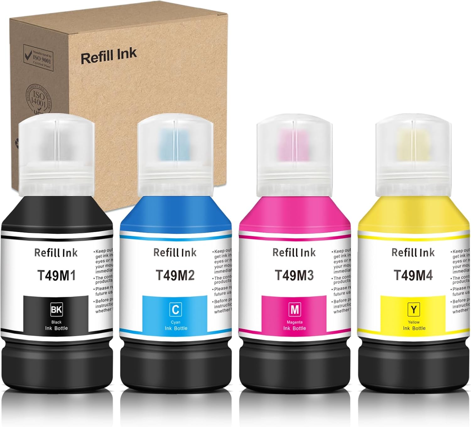 T49M Sublimation Ink T49M1 T49M2 T49M3 T49M4 Autofill Compatible for SureColor F170 F570